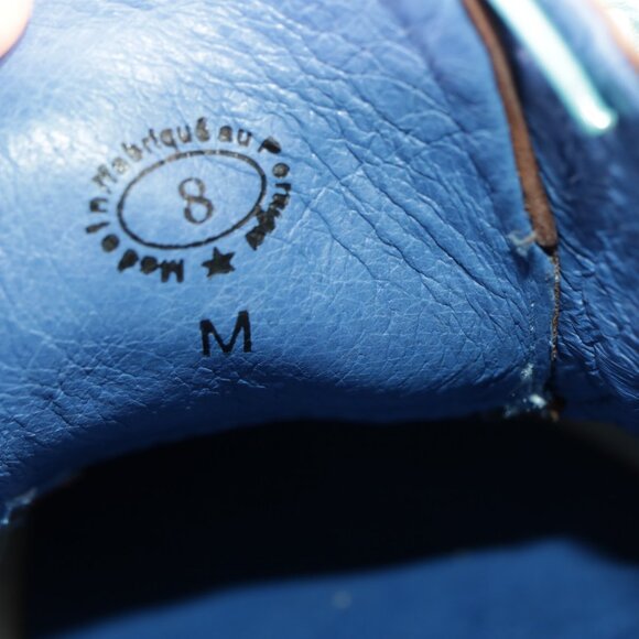 John Fluevog Mens CBC Radio Oxfords Size 8 M Brown Leather Turquoise Dress Shoe - Picture 14 of 16